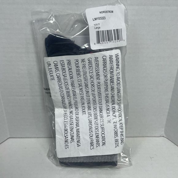 BNWT MENS’ FEETURES ATHERTON RIBBED COMPRESSION CUSHION CREW NAVY STRIPED LARGE - Picture 3 of 8